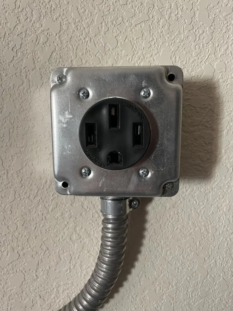 NEMA 14-50 outlet installed for Electrical Panel Upgrade in Landmark